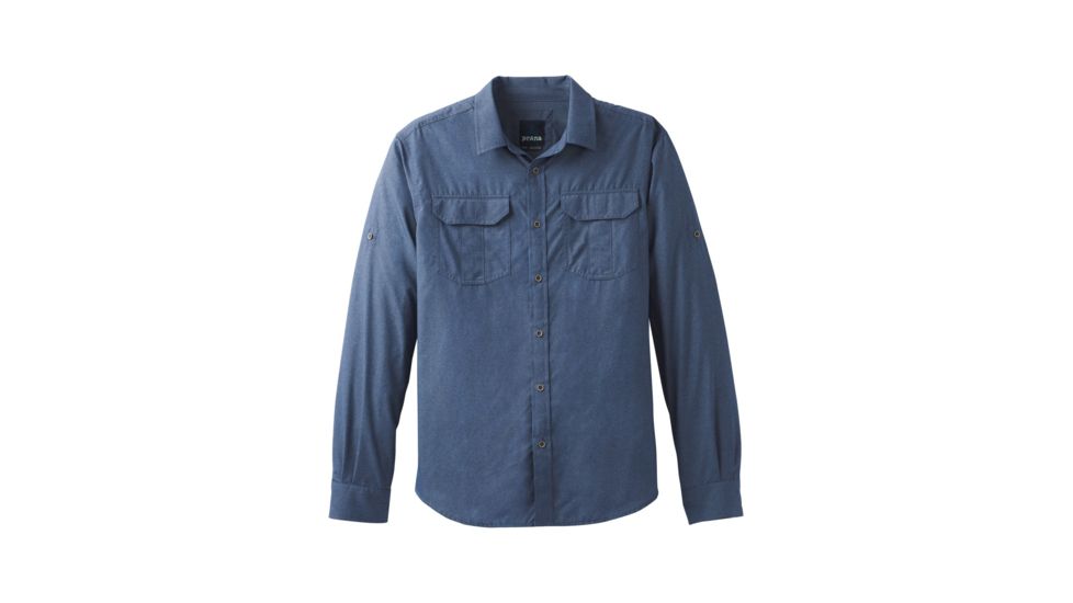 prAna Citadel Long Sleeve Shirt - Men's, Equinox Blue, Small, M21170308-EQBL-S