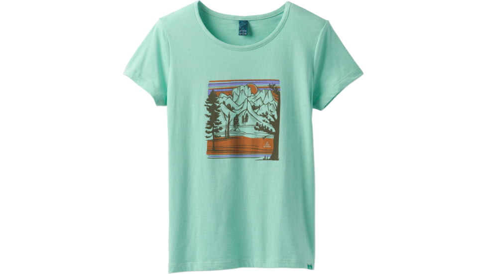 prAna Climbing Tee - Women's, Bora Bay prAnascape, X-Small, W1PRAN316-BOPW-XS