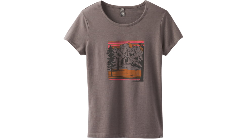 prAna Climbing Tee - Women's, Moonrock prAnascape, Large, W1PRAN316-MOPW-L