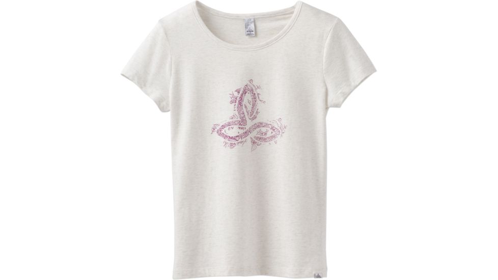 prAna Climbing Tee - Women's, White Logo, Medium, W1PRAN316-WTLO-M