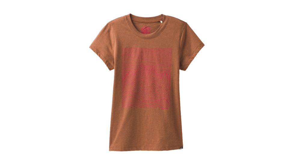 prAna Climbing Tee - Women's, Burnt Caramel Heather, Large, W1PRAN316-BCHT-L