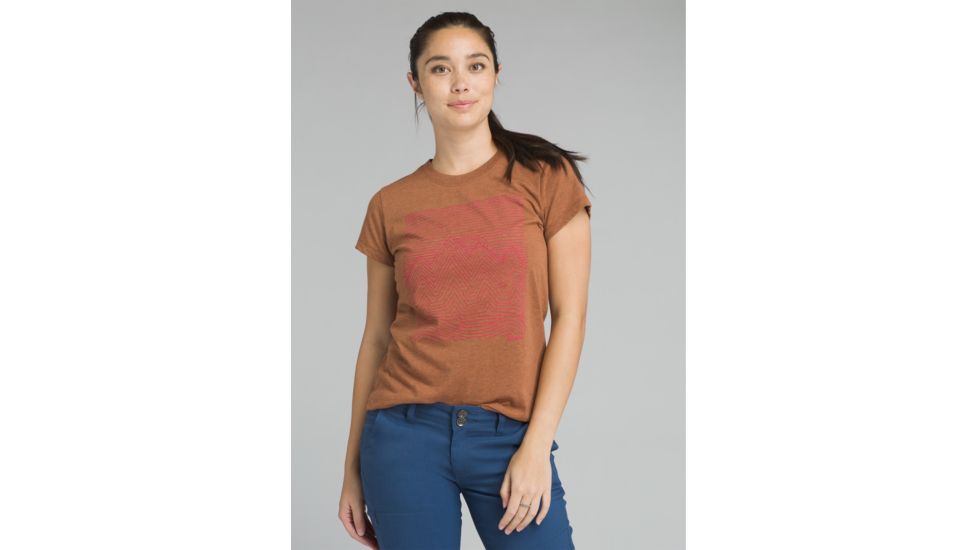 prAna Climbing Tee - Women's, Burnt Caramel Heather, Large, W1PRAN316-BCHT-L