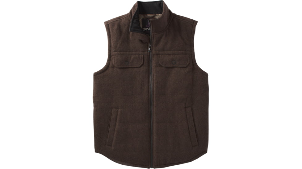 prAna Colewood Wool Vest - Men's-Coffee Bean Heather-Small