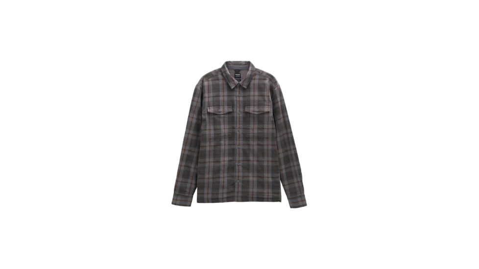 prAna Copper Skies Lined Flannel - Mens, Flint Heather, Extra Large, 1973721-020-XL