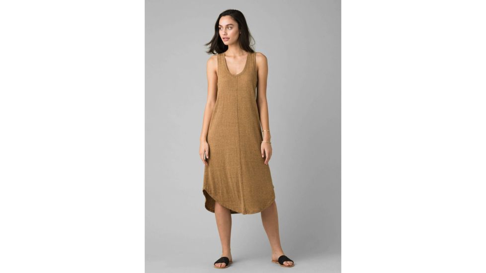 prAna Corrine Dress - Womens, Butterscotch Stripe, Medium, W31200995-BTST-M