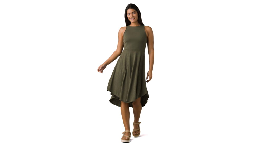 prAna Cozy Up Bayjour Dress - Womens, Cargo Green Heather, L, 1968691-301-L