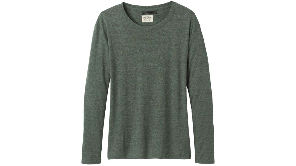 prAna Cozy Up Long Sleeve Tee - Womens, Canopy Heather, Extra Small, W21202125-CNHT-XS