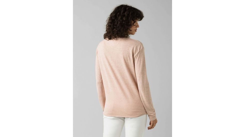 prAna Cozy Up Long Sleeve Tee - Womens, Champagne Heather, Medium, W21202125-CWHT-M