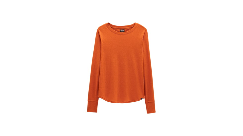 prAna Cozy Up Long Sleeve Tee - Women's, Fireside Heather, Large, 1971131-800-L