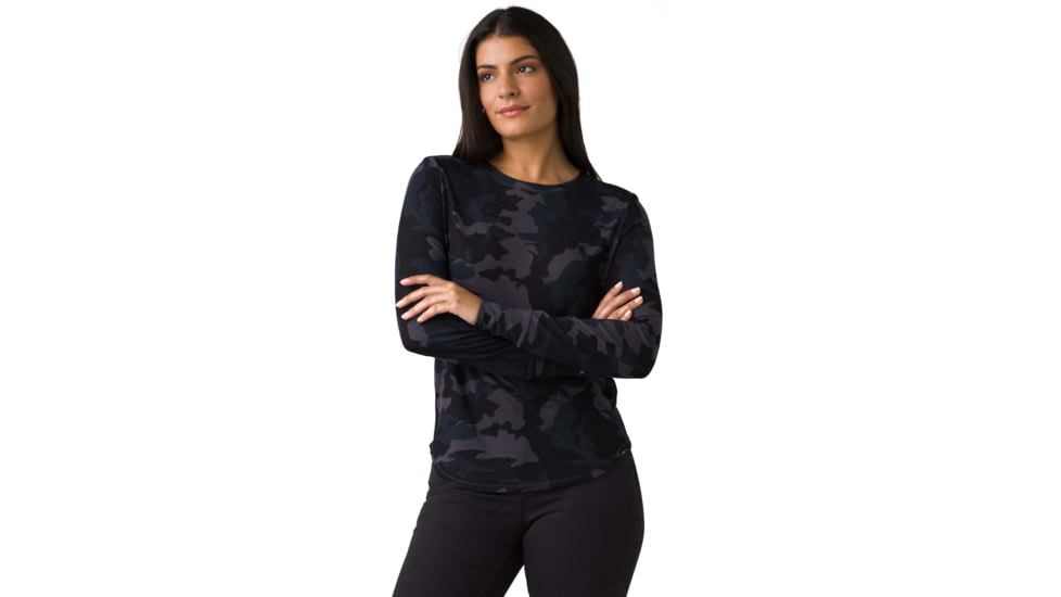 prAna Cozy Up Long Sleeve Tee - Womens, Nautical Camo, XS, 1971131-400-XS