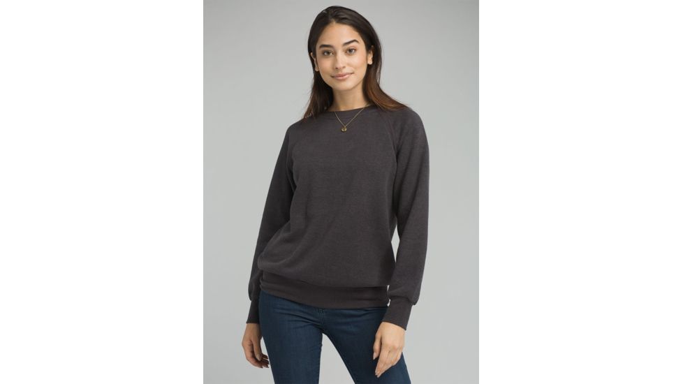prAna Cozy Up Sweatshirt - Womens, Charcoal Heather, Small, W23180582-CCHT-S