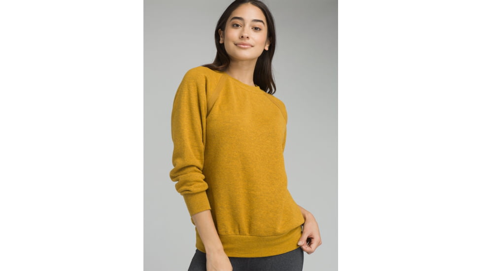 prAna Cozy Up Sweatshirt - Womens, Sunray Heather, XSmall, W23180582-SYHT-XS
