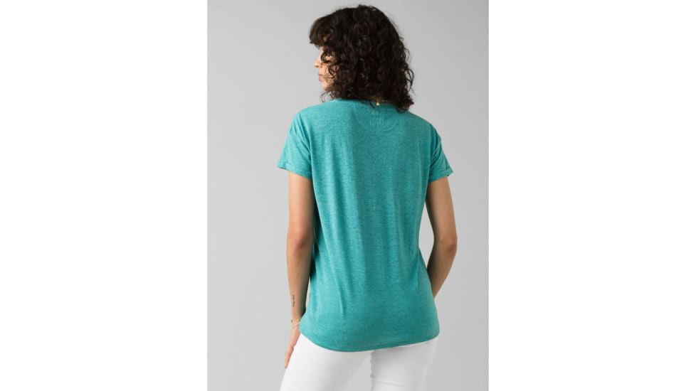 prAna Cozy Up T-Shirt - Womens, Azurite Heather, Small, W13180737-AZHT-S