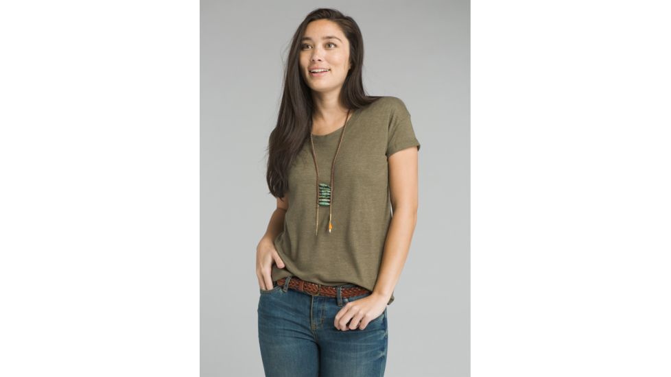 prAna Cozy Up T-shirt - Women's, Cargo Green Heather, Large, W13180737-CGHT-L