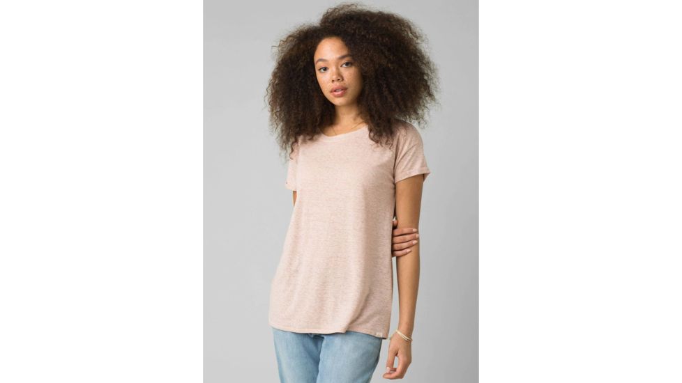 prAna Cozy Up T-Shirt - Womens, Champagne Heather, Medium, W13180737-CWHT-M