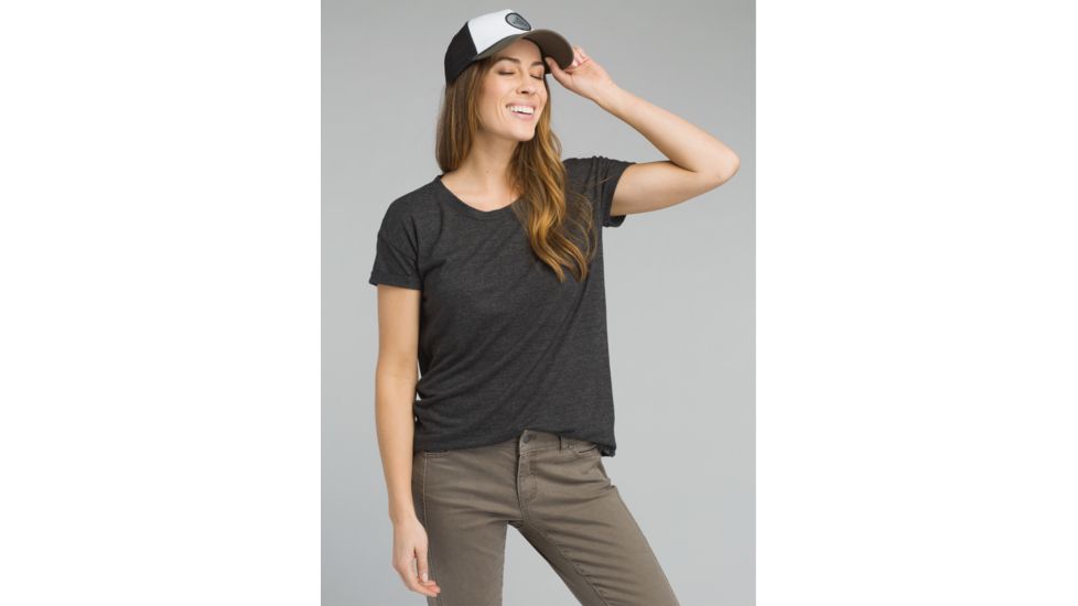 prAna Cozy Up T-Shirt - Women's, Charcoal Heather, Medium, W13180737-CCHT-M