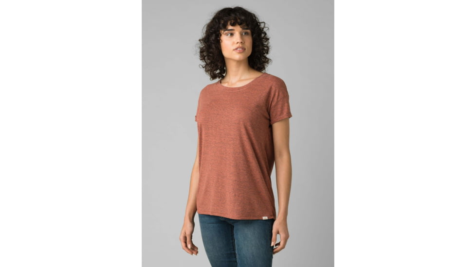 prAna Cozy Up T-Shirt - Womens, Liqueur Heather, Medium, W13180737-LQHT-M