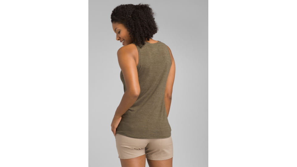 prAna Cozy Up Tank, Cargo Green Heather, Large, W11190754 -319-L