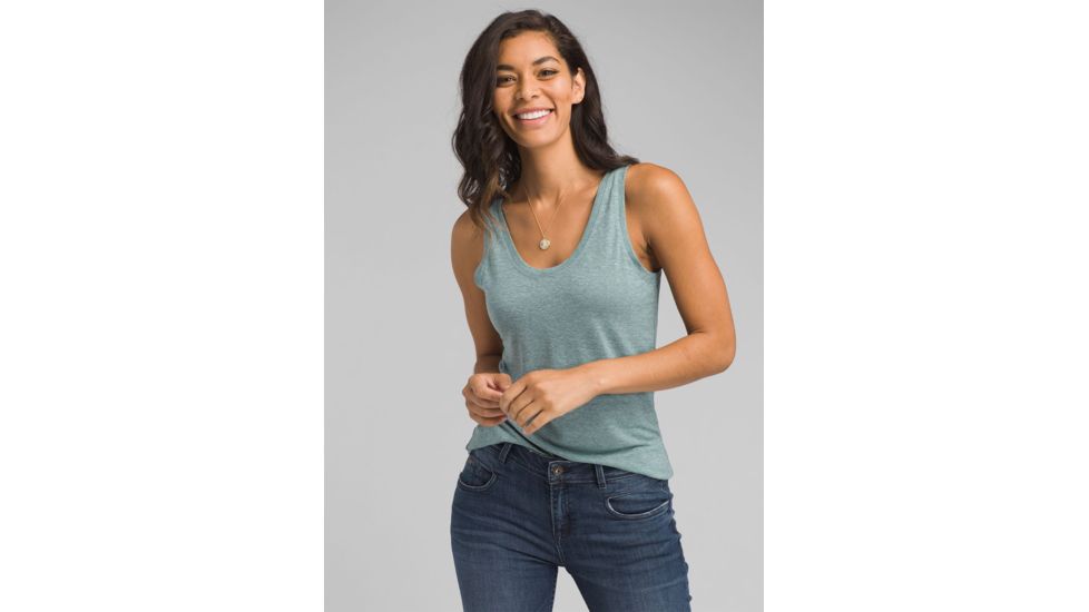 prAna Cozy Up Tank - Womens, Iced Aqua Heather, Large, W11190754 -431-L