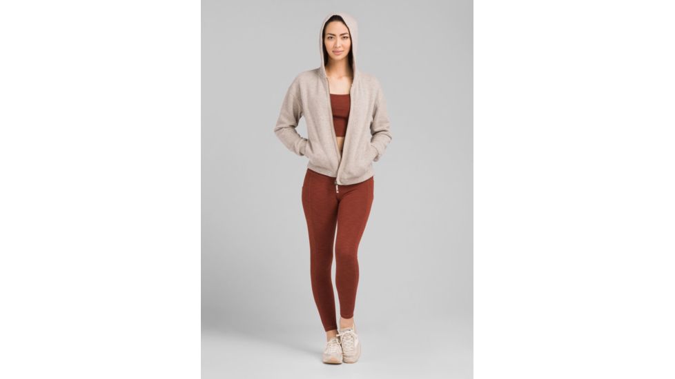 prAna Cozy Up Zip Up Jacket - Womens, Oatmeal Heather, Medium, W23180581-OAHT-M