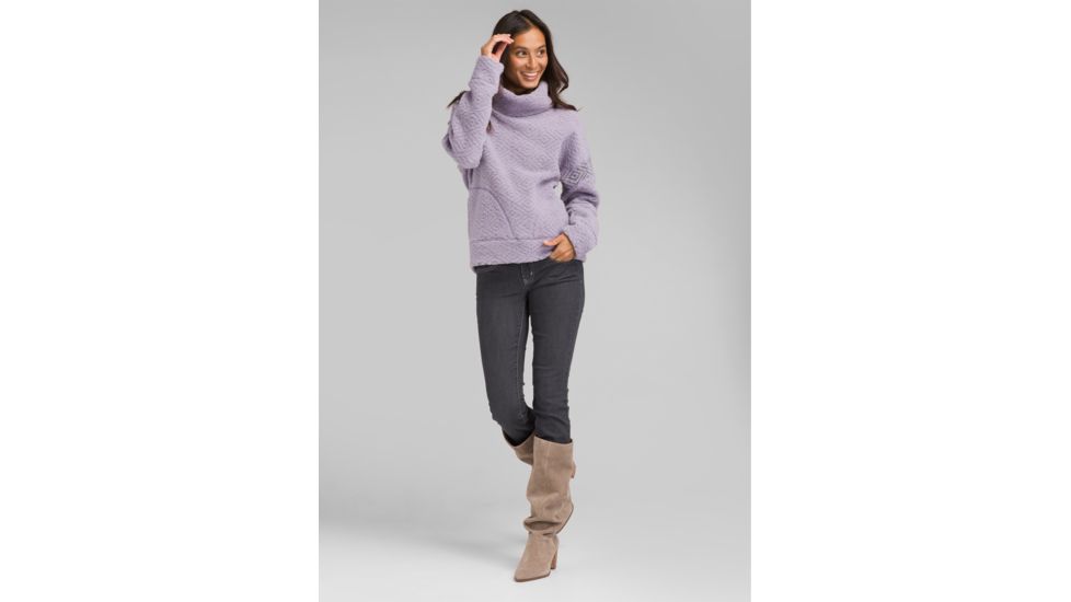 prAna Crestland Pullover - Womens, Moonstone Heather, Large, W23180548-MSHT-L