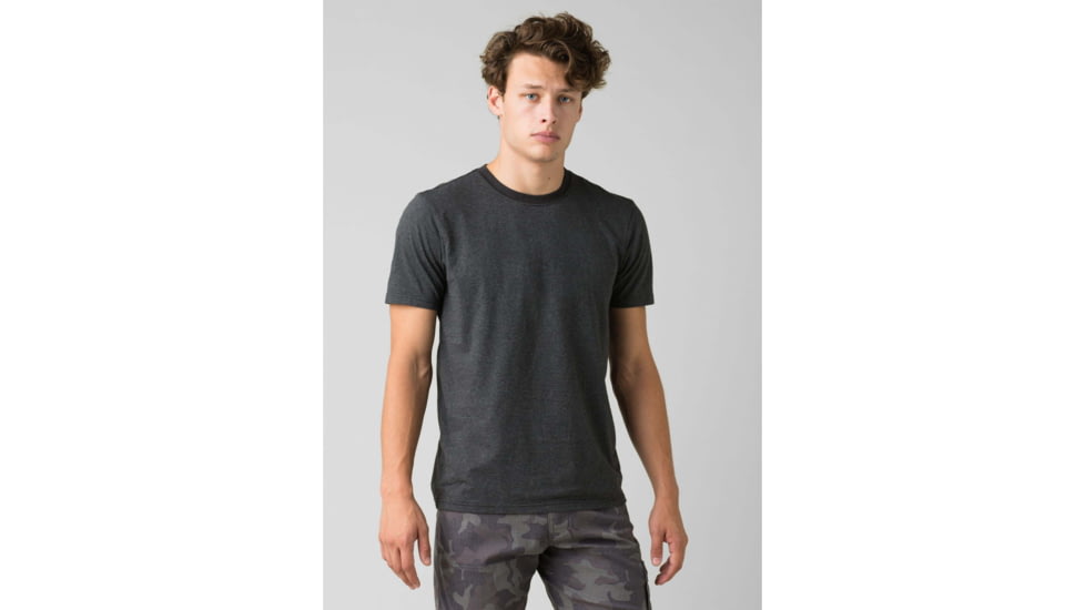 prAna Crew T-Shirt - Mens, Black Stripe, Small, M1CREW114-BKST-S