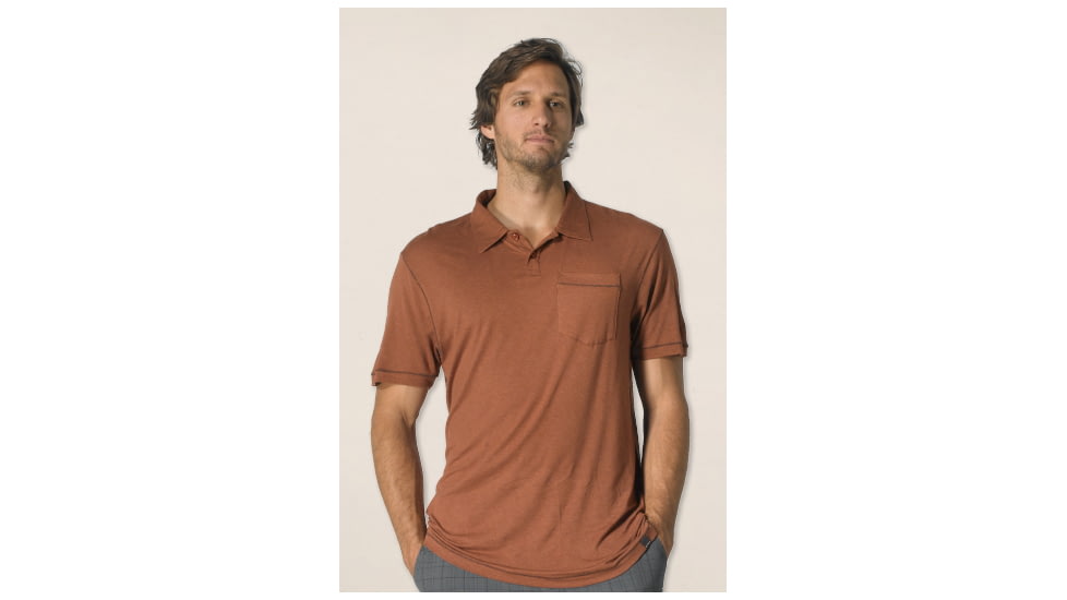 prAna Crosshatch Polo - Men's-Moss-Small