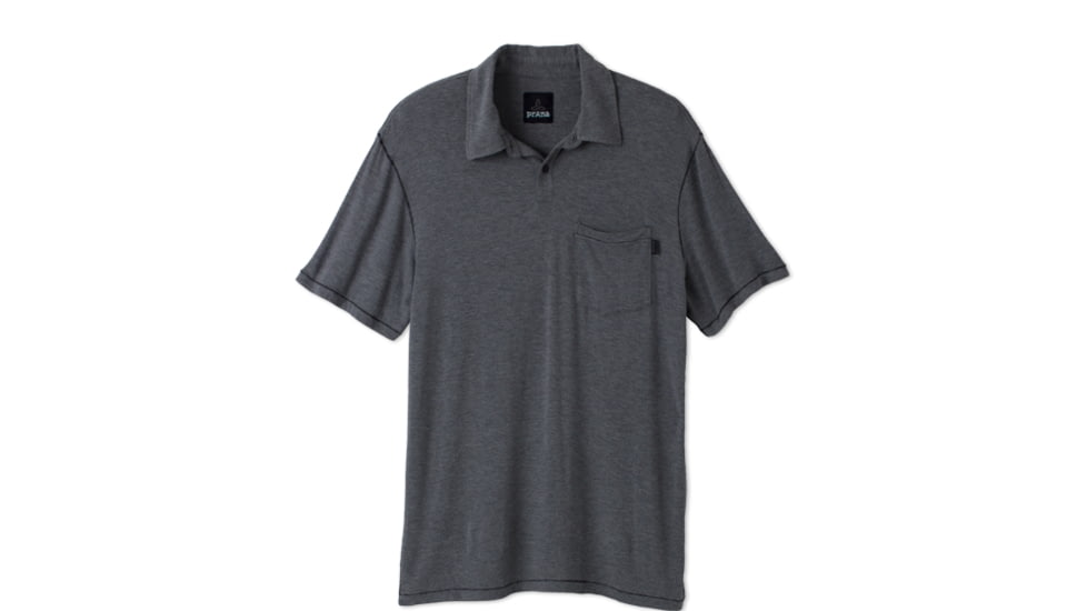 prAna Crosshatch Polo - Men's-X-Large-Charcoal