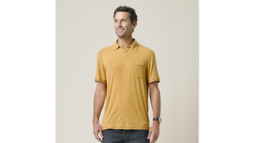 prAna Crosshatch Polo - Men's-X-Large-Dijon