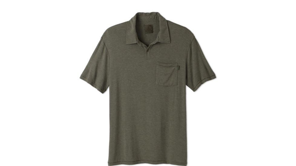 prAna Crosshatch Polo - Men's-Small-Fatigue