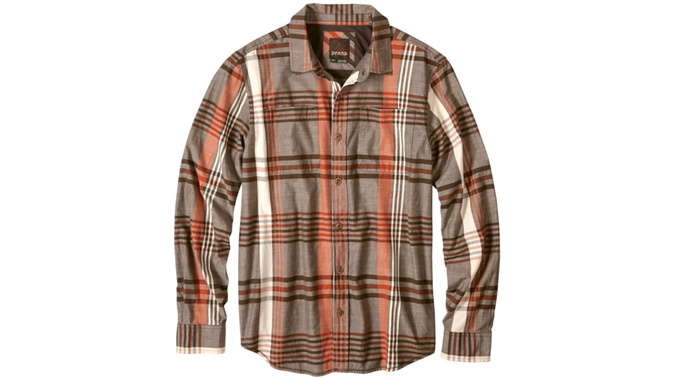 prAna Delaney Flannel Shirt - Men's-Brown-Medium