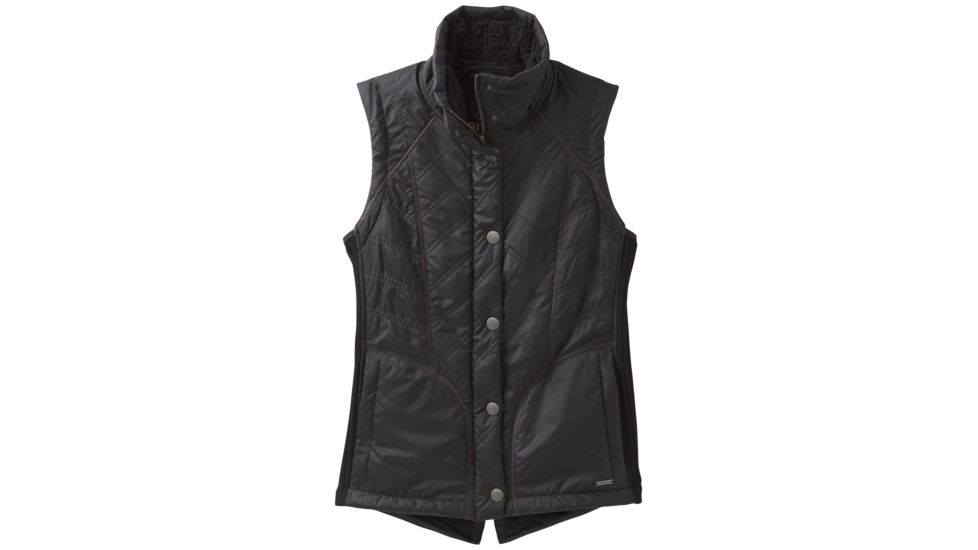 prAna Diva Vest, Snap Button Closure - Womens, Black, XSmall, W13180560-BLK-XS