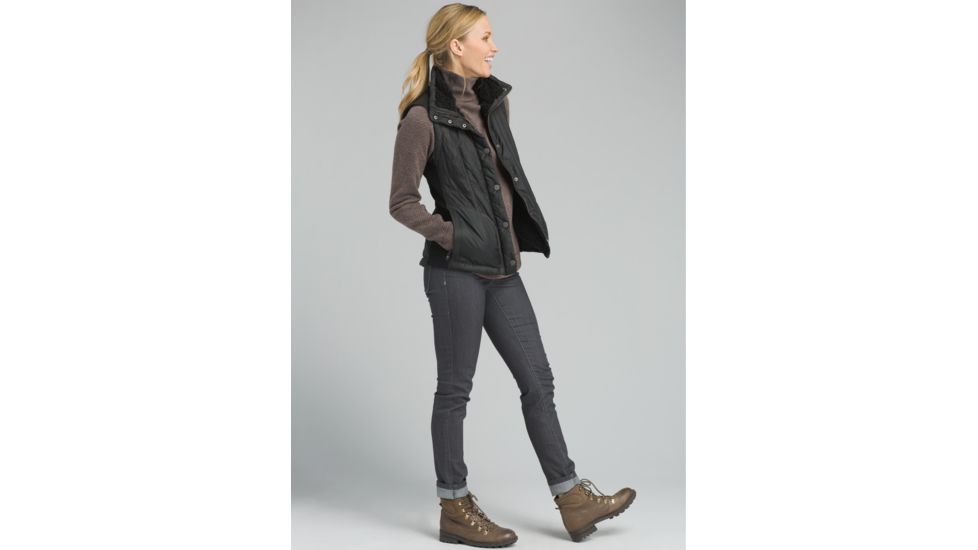 prAna Diva Vest, Snap Button Closure - Women's, Black, XSmall, W13180560-BLK-XS