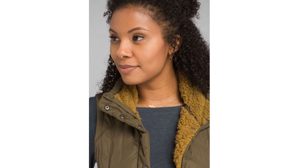 prAna Diva Vest, Snap Button Closure - Womens, Slate Green, Large, W13180560-SLGR-L