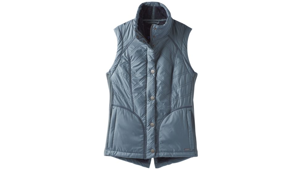 prAna Diva Vest, Snap Button Closure - Womens, Weathered Blue, Large, W13180560-WEBL-L