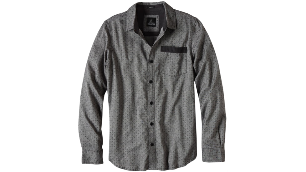 prAna Dover Long Sleeve Shirt - Men's -Gravel-Large