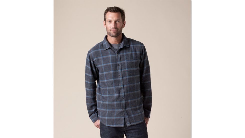 prAna Dutchman Flannel Long Sleeve Shirt - Men's-Dress Blue-Small