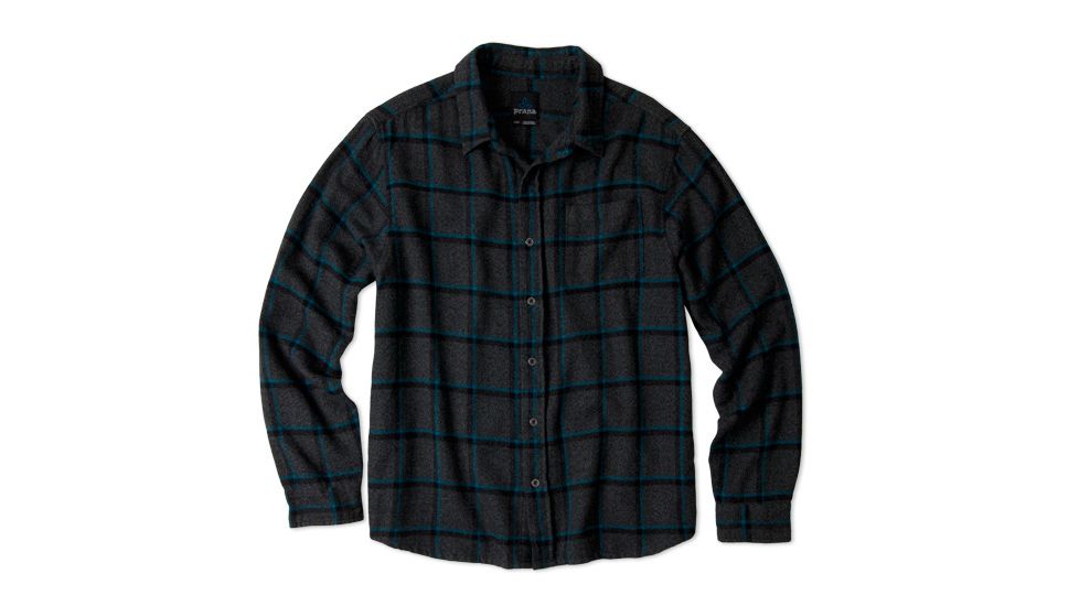 prAna Dutchman Flannel Longsleeve Shirt - Men's-Dark Grey-Small