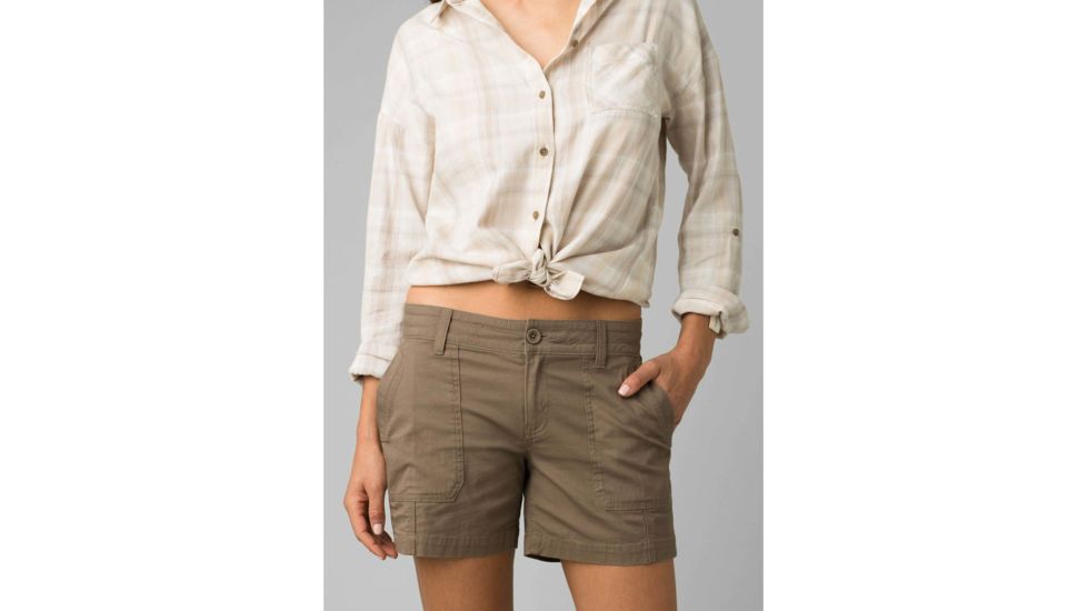 prAna Elle Short - Womens, Mud, 8, 3 in, 3 in, W3120SH42-MUD-8