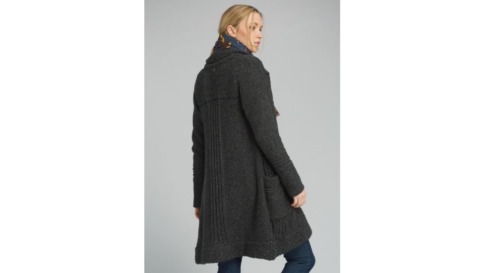 prAna ELong Sleevein Sweater Coat - Womens, Black, X-Large, W23180540-BLK-XL
