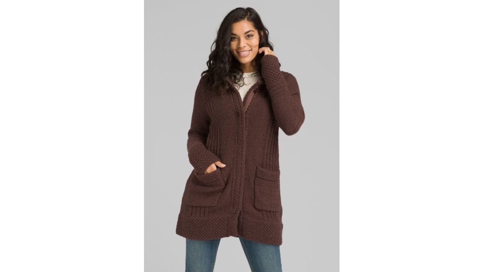 prAna Elsin Sweater Coat - Womens, Cocoa, Large, W23180540-COA-L