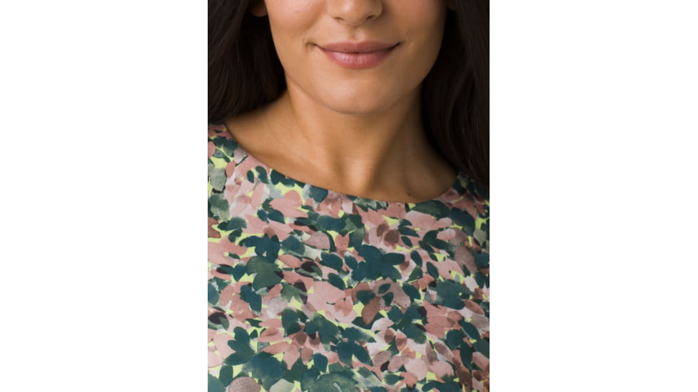 prAna Emerald Lake Dress - Womens, White Garden, L, 1968641-100-L