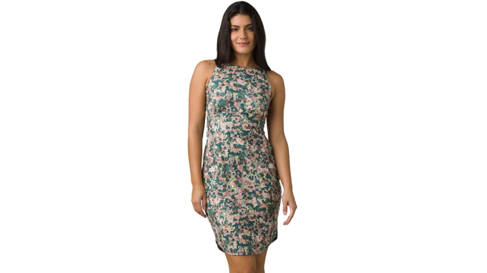 prAna Emerald Lake Dress - Womens, White Garden, L, 1968641-100-L