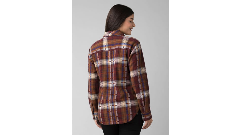 prAna Emerick Lined Flannel - Women's, Small, Rhubarb, 1967061-600-S