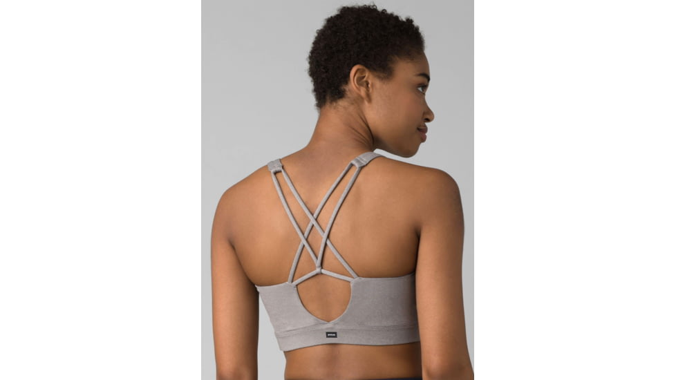 prAna Everyday Bra - Womens, Heather Grey, Extra Small, 1963111-021-XS