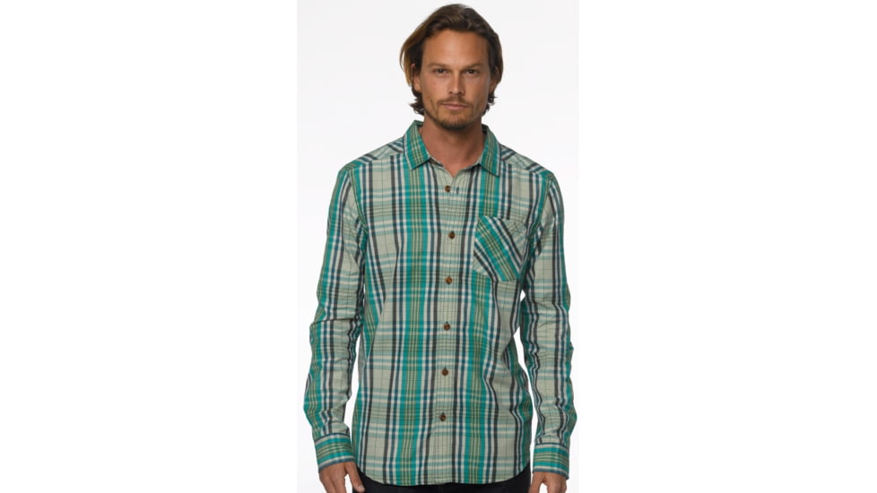 prAna Fletcher Long Sleeve Shirt - Men's-Deep Teal-Large