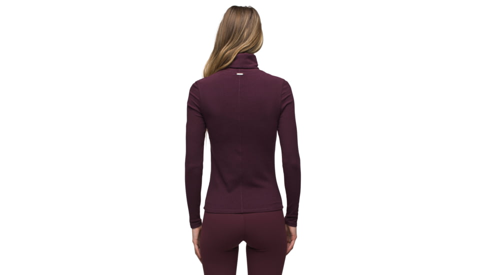 prAna Foundation Rib Turtleneck - Womens, Mulberry Heather, Extra Small, 2045781-500-XS