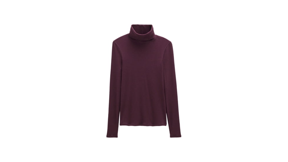 prAna Foundation Rib Turtleneck - Womens, Mulberry Heather, Extra Small, 2045781-500-XS