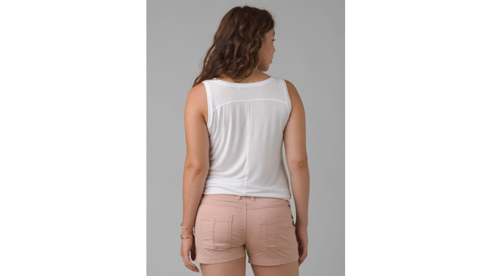 prAna Foundation Scoop Neck Tank, White, Medium, 1963751-100-M