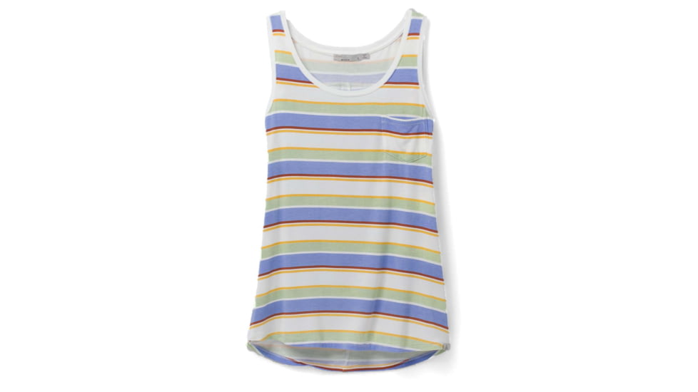 prAna Foundation Scoop Neck Tank - Womens, Morning Glory Stripe, L, 1963751-500-L